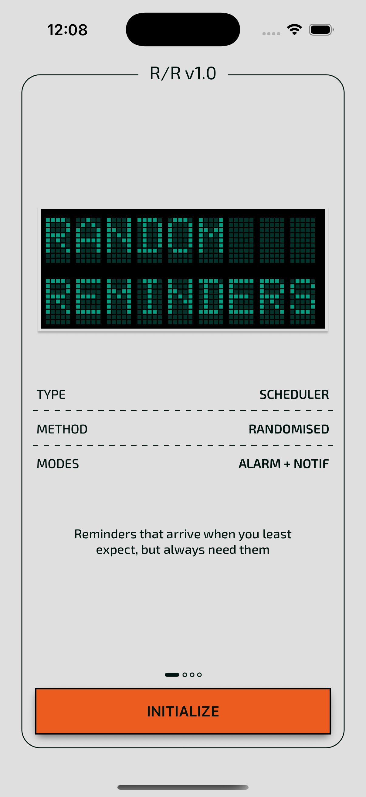 Onboarding intro screen