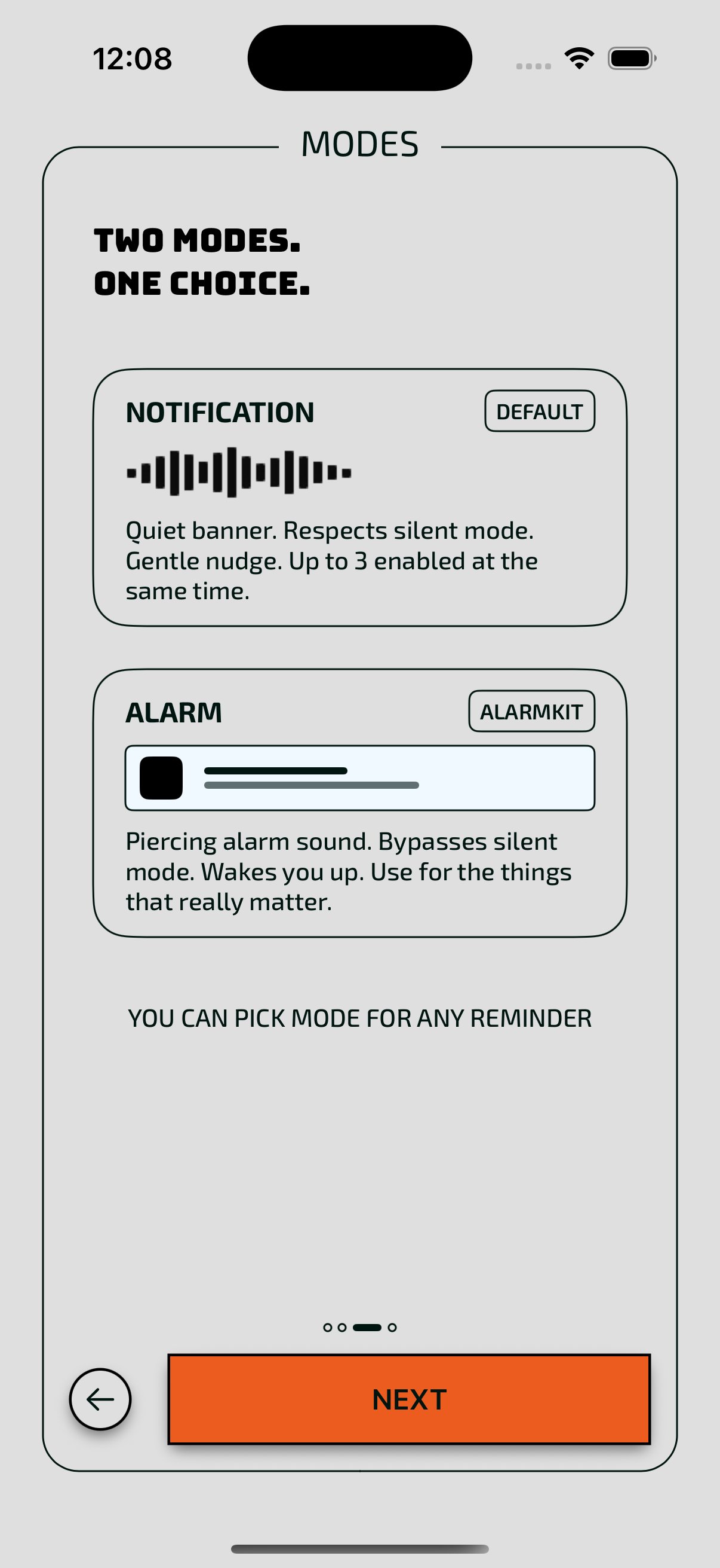 Onboarding modes